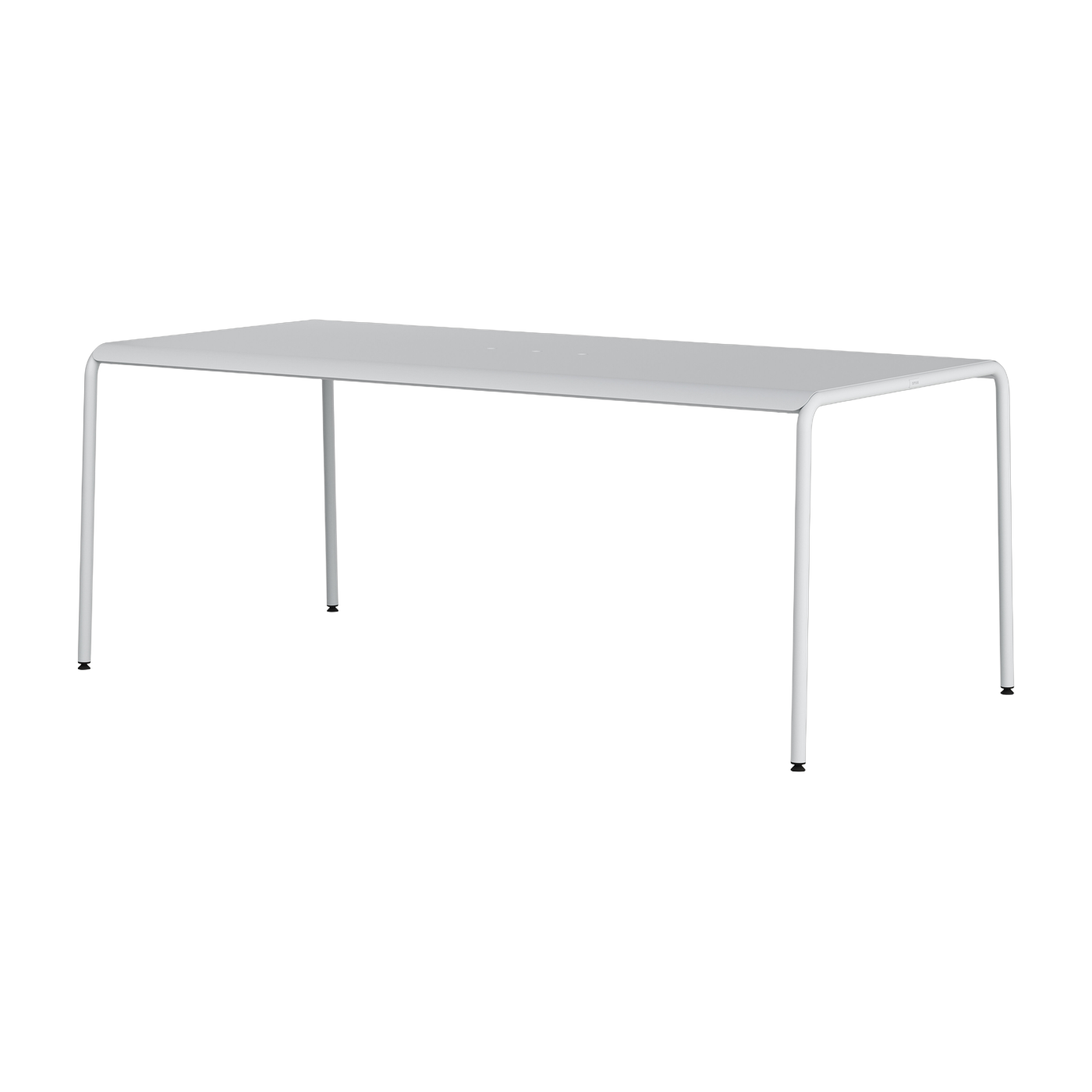 Grapahite grey powder-coated steel garden table 8-seater 190x90cm Panorama - TIPTOE