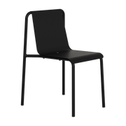 Chaise de jardin en acier thermolaqué noir graphite Panorama - TIPTOE
