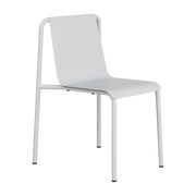 Chaise de jardin en acier thermolaqué gris craie Panorama - TIPTOE
