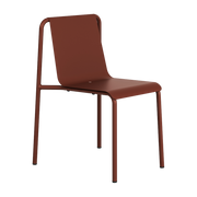 Chaise de jardin en acier thermolaqué rouge brique Panorama - TIPTOE