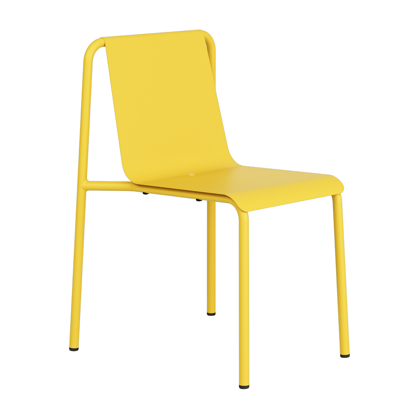 Silla de jardín de acero con revestimiento en polvo amarillo sol Panorama - TIPTOE