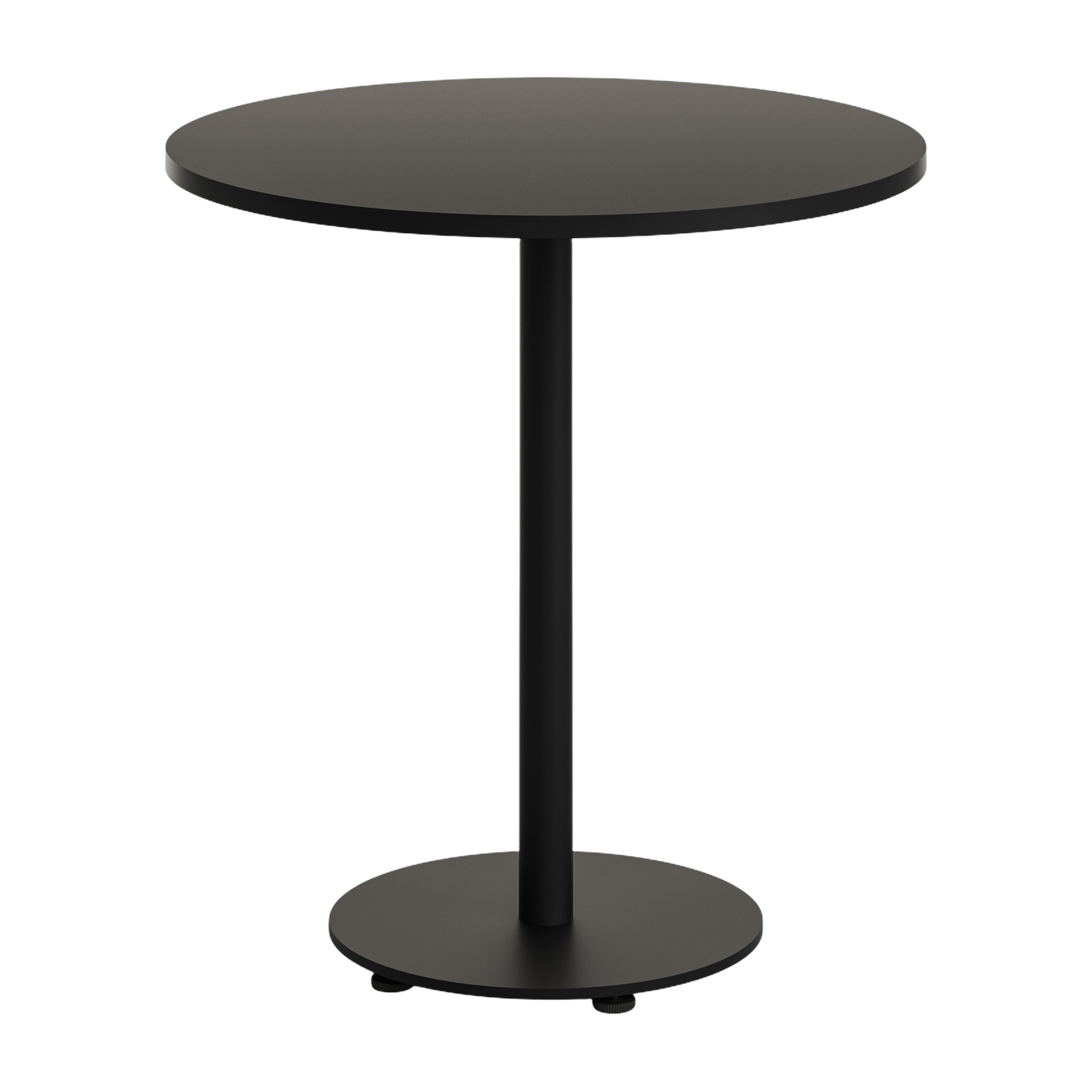 Mesa de exterior ronde de acero con revestimiento de polvo negro grafito 70 cm Moka - TIPTOE