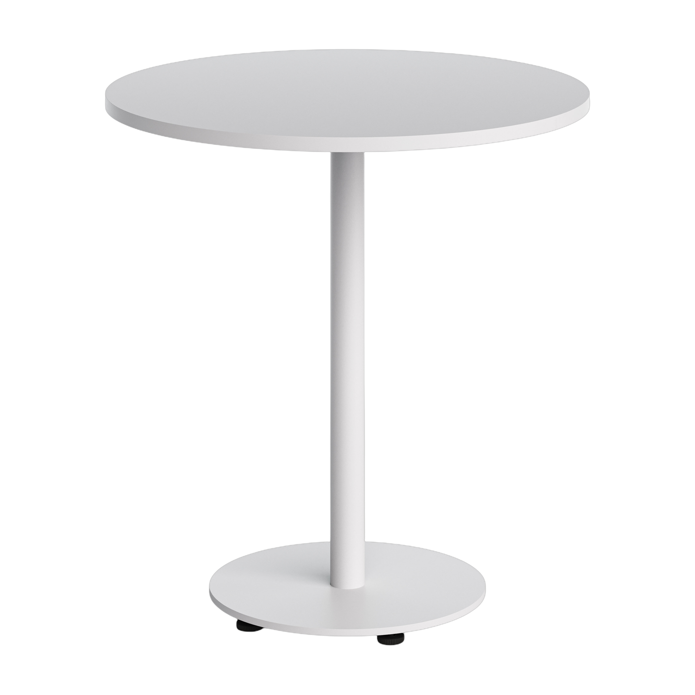 Mesa de exterior ronde de acero con revestimiento en polvo gris tiza 70 cm Moka - TIPTOE
