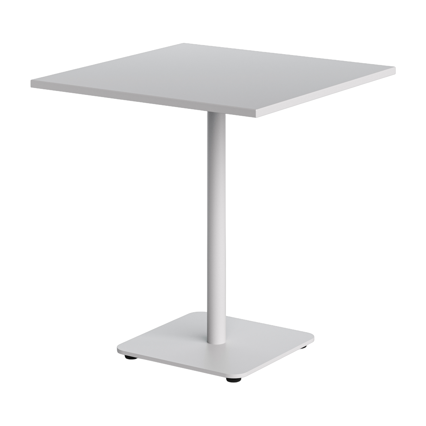 Mesa cuadrada de exterior de acero pintado en polvo gris tiza 70x70cm Moka - TIPTOE