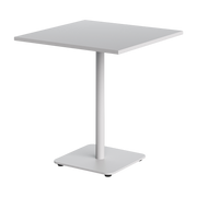 Square outdoor table in chalk grey powder-coated steel 70x70cm Moka - TIPTOE