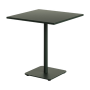 Square outdoor table in forest green powder-coated steel 70 x 70cm Moka - TIPTOE