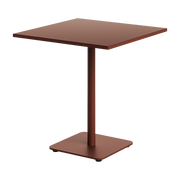 Table d'extérieure carré en acier thermolaqué rouge brique 70x70cm Moka - TIPTOE