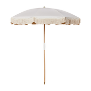 Parasol écru à franges blanches 200 cm - Courant sauvage