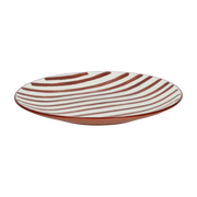 Piatto da dessert in porcellana bianca e rossa 20 cm - Mykonos Pomax