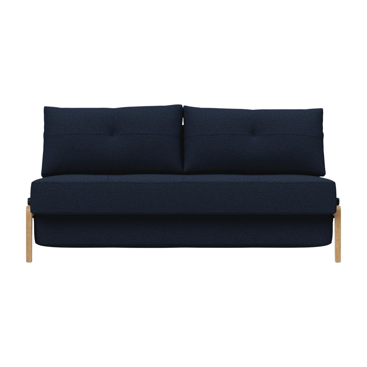 أريكة قابلة للتحويل مع قاعدة خشب البلوط وقماش mixed dance blue 160-200 سم Cubed 02 - Innovation Living