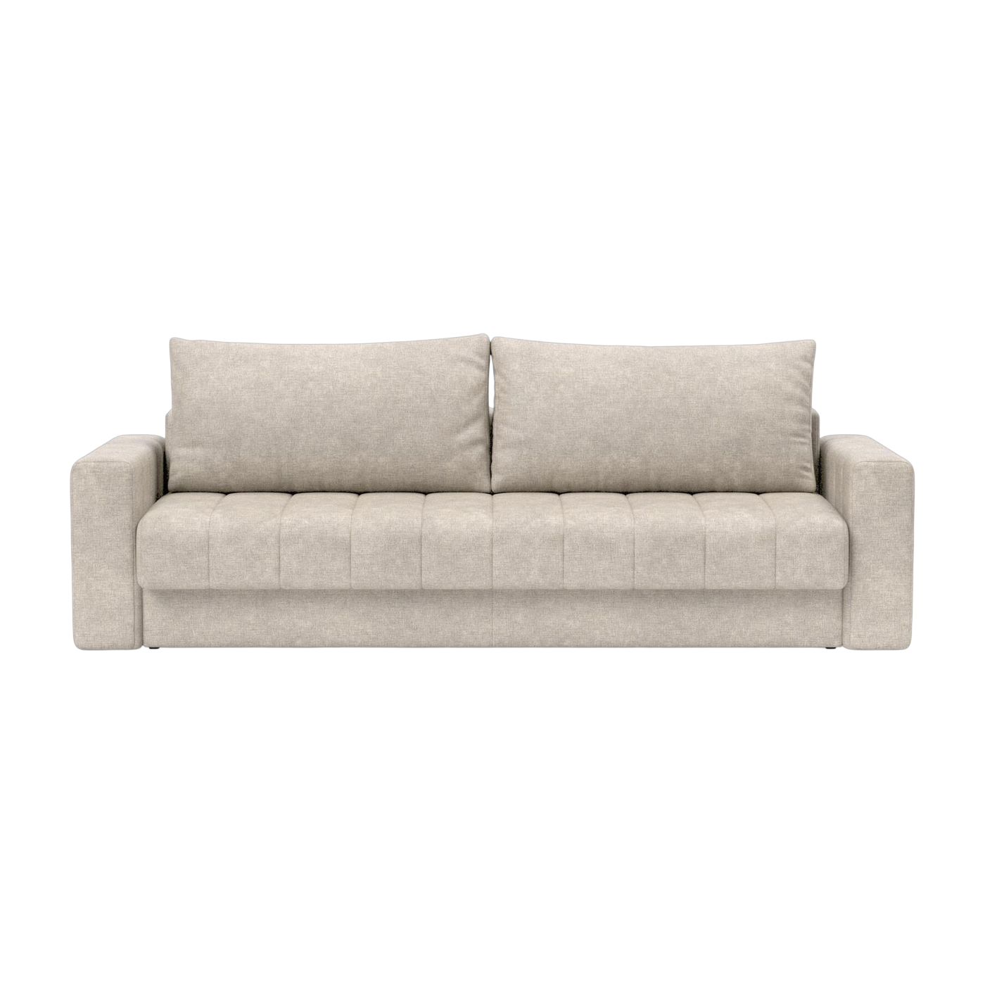 Schlafsofa mit Armlehnen aus Stoff avella sand 143-200cm Akello -. Innovation Living