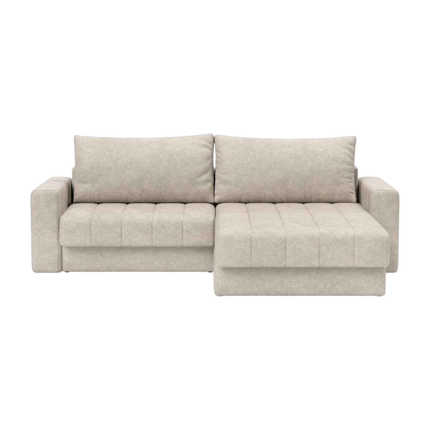 Sofa d' angle umwandelbar mit Armlehnen avella sand 143-200cm Akello -. Innovation Living