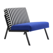 Sillón de tela a rayas azul 69cm Vikko - Innovation Living