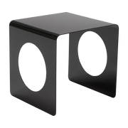 Geometric folded metal side table glossy black 33x33cm Geobau - Innovation Living