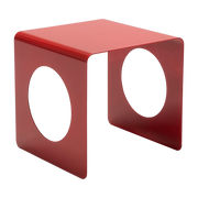 Geometric folded metal side table elegance red 33x33cm Geobau - Innovation Living