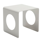Geometric folded metal side table grey white 33x33cm Geobau - Innovation Living