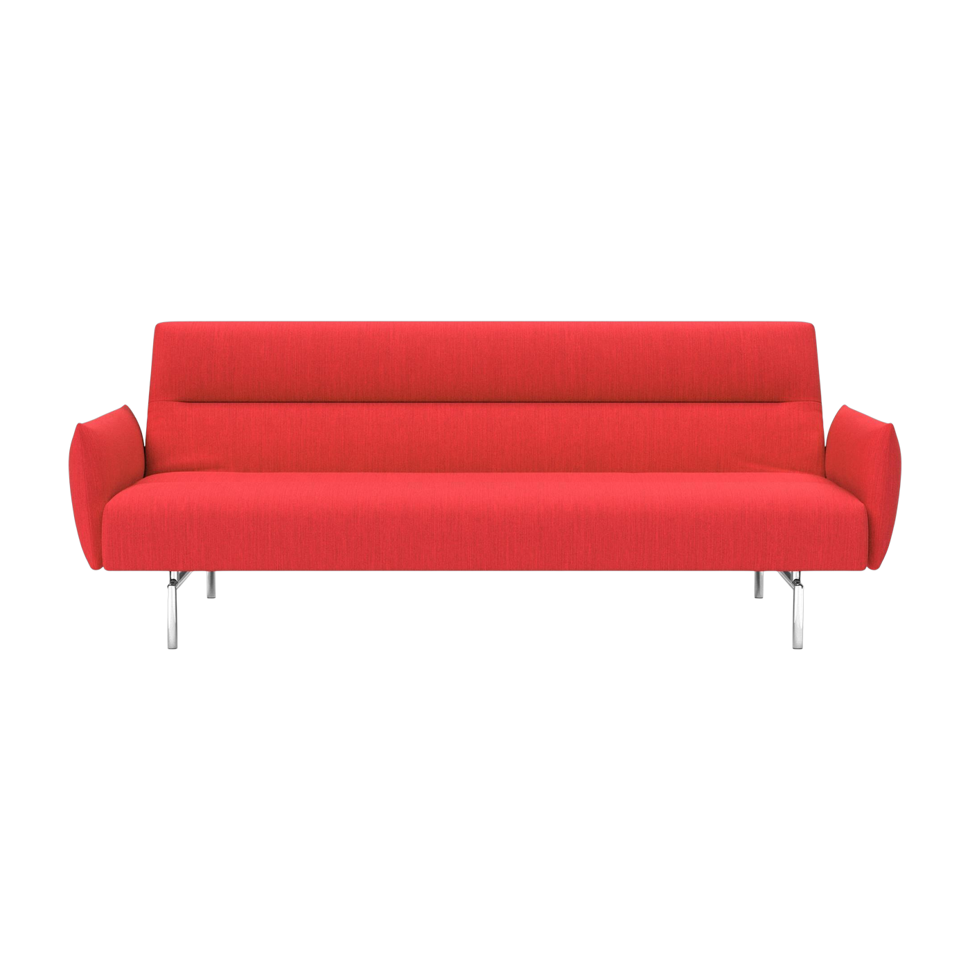 Schlafsofa mit Armlehnen Füße silver und Eleganz red 125-200cm Jillis -. Innovation Living