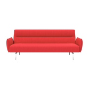 Convertible sofa with armrests feet silver and elegance red 125-200cm Jillis - Innovation Living