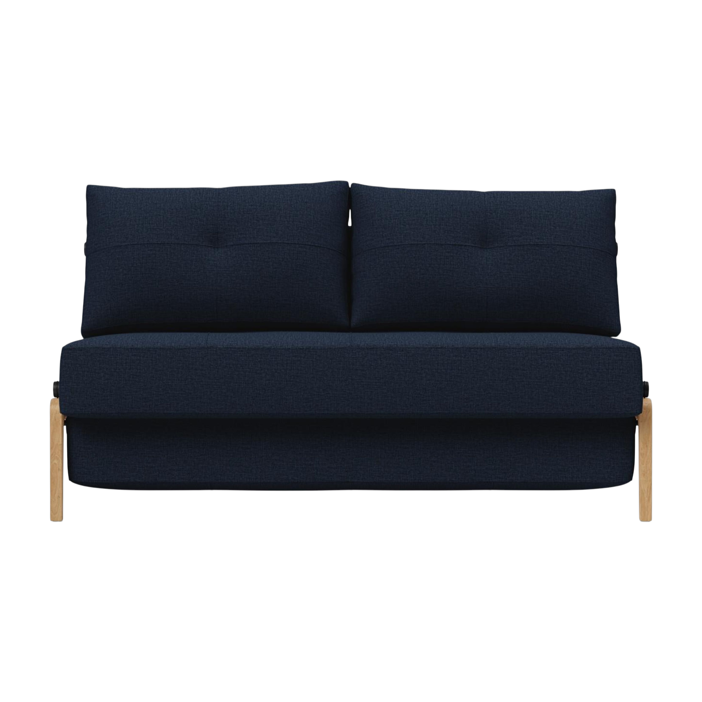 Ausziehbares Sofa mit Eichenfuß und Stoff mixed dance blue 140-200cm Cubed 02 -. Innovation Living