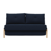 Ausziehbares Sofa mit Eichenfuß und Stoff mixed dance blue 140-200cm Cubed 02 -. Innovation Living