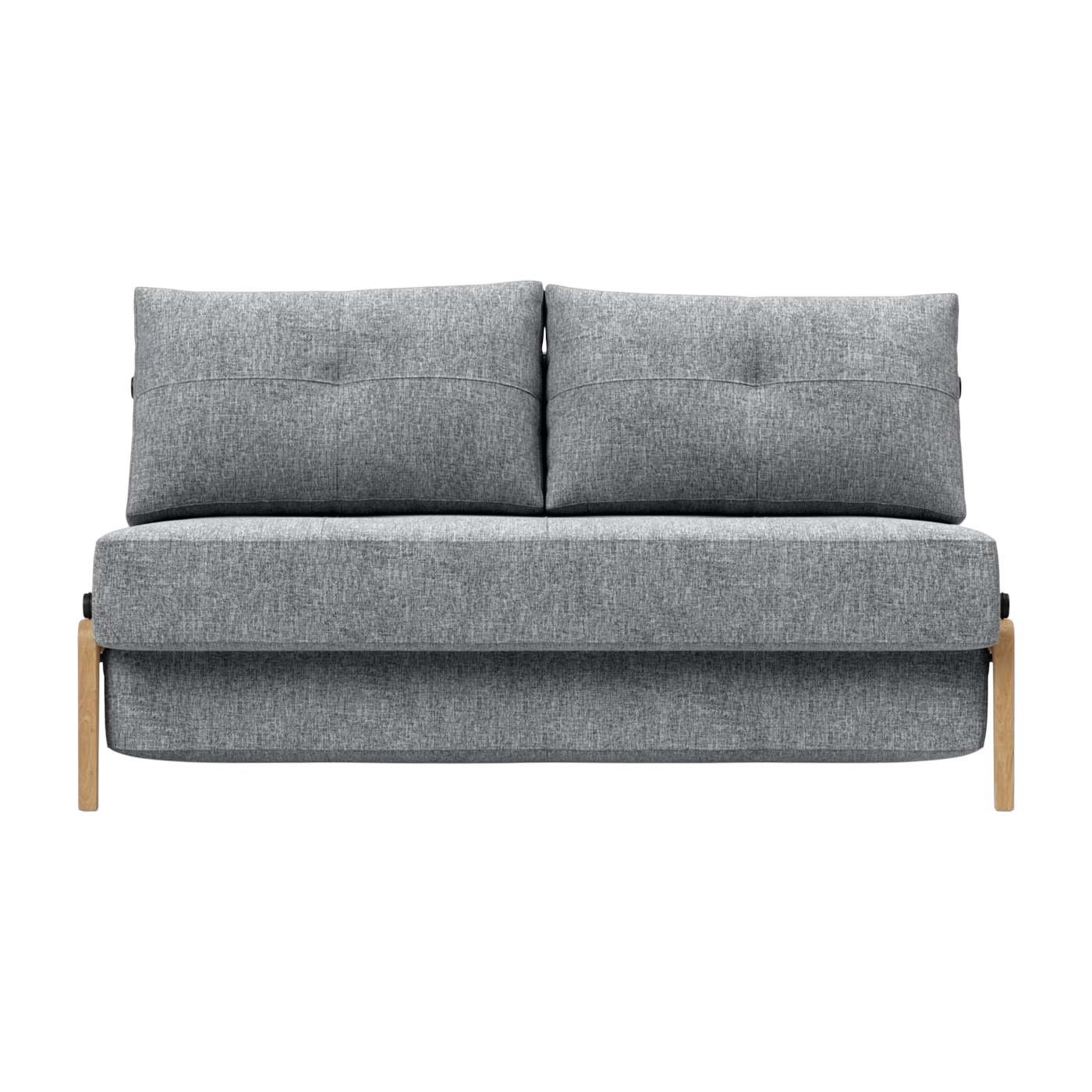 Schlafsofa mit Eichenfuß und Twist-Stoff in Granit 140-200cm Cubed 02 - Innovation Living