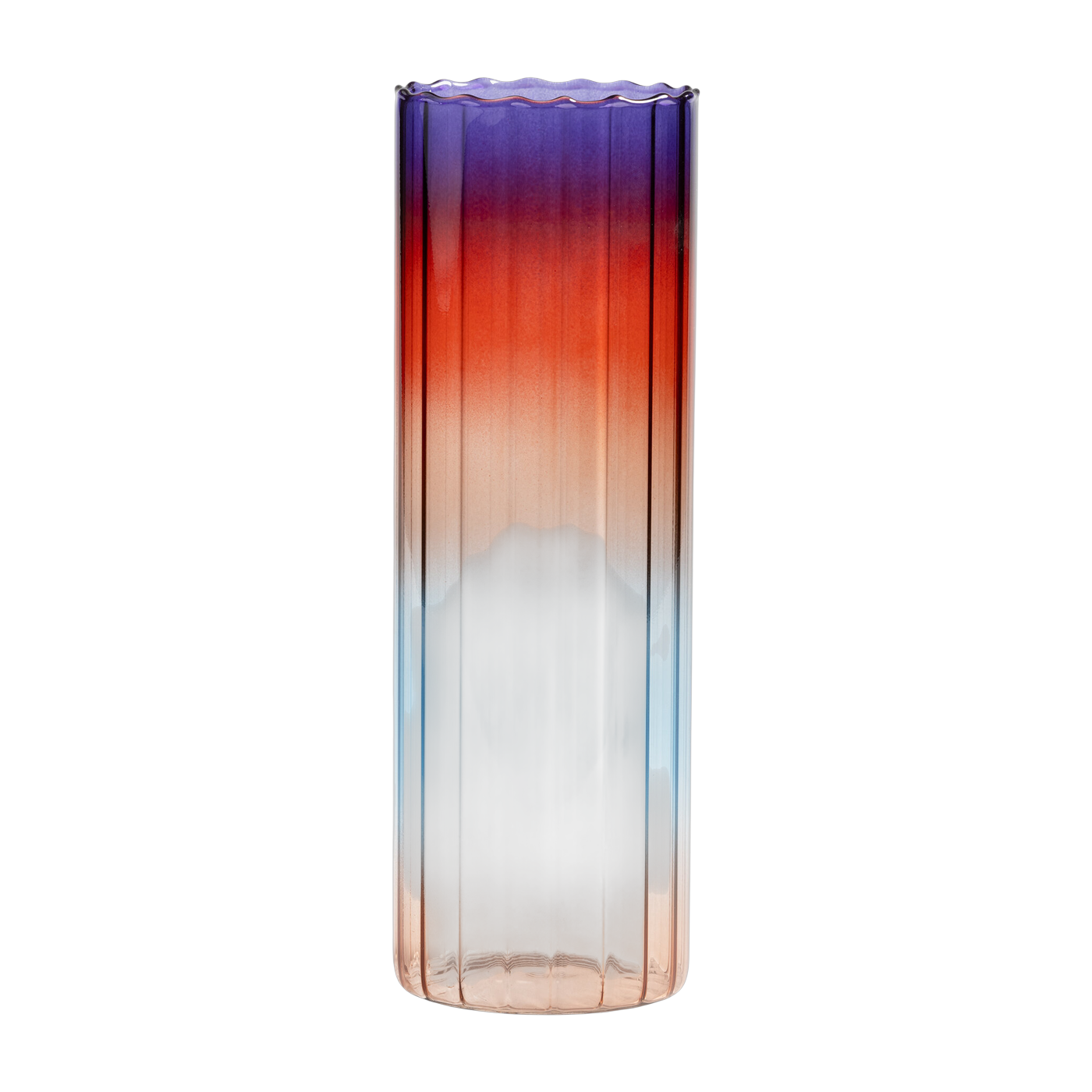 Vase aus transparentem und farbigem Glas – &klevering
