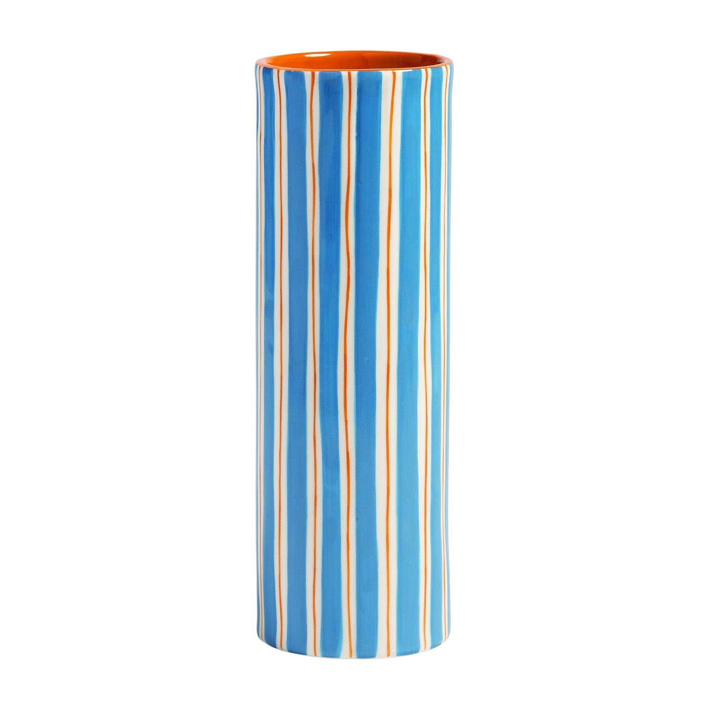 Vase aus buntem Porzellan mit Streifenmuster – &klevering