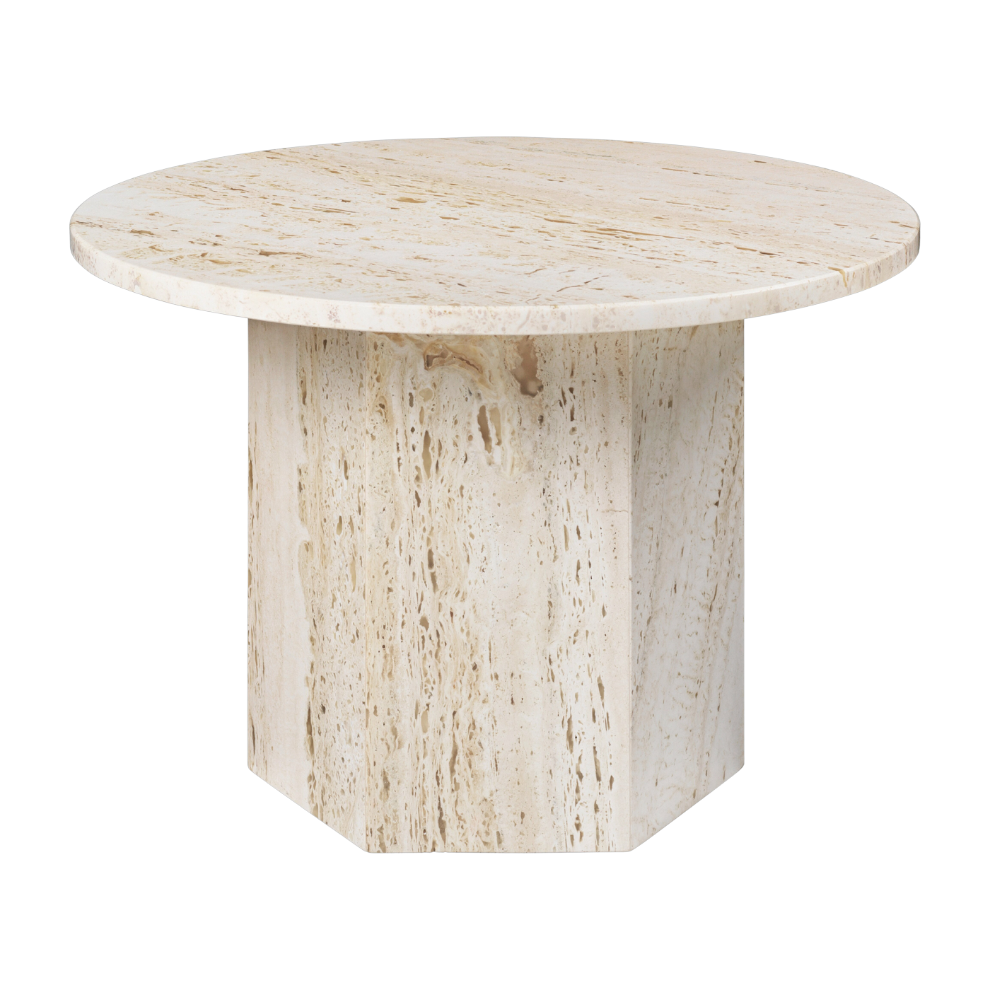 Mesa de centro ronde en piedra blanca 60 cm Modelo de exposición Epic - Gubi