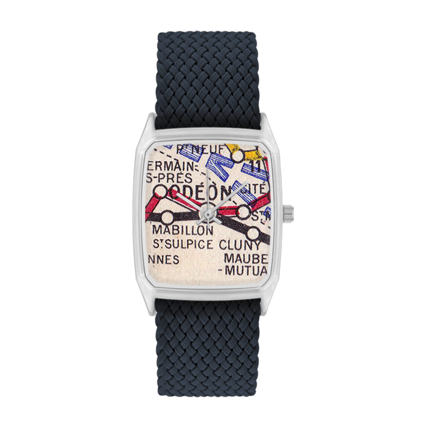 Reloj de perlón azul noche y esfera plateada Odéon - Laps