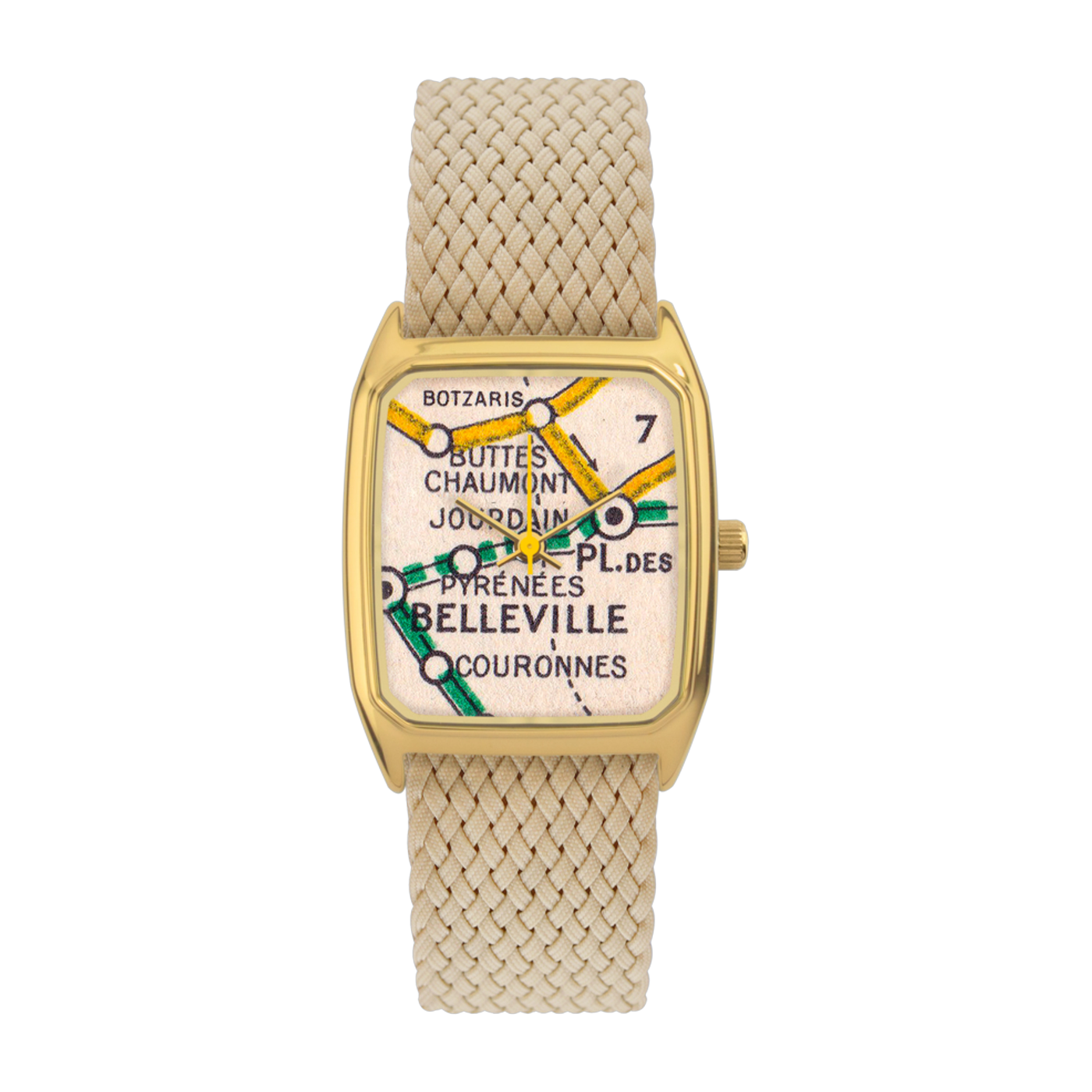 Belleville - reloj de perlón beige con esfera dorada Laps