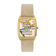 Belleville - reloj de perlón beige con esfera dorada Laps