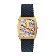 Palais Royal watch in midnight-blue perlon with gold dial - Laps