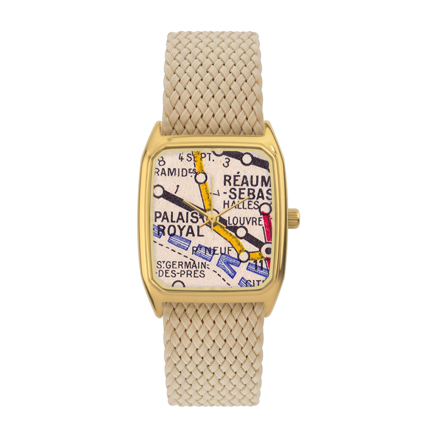 Reloj Palais Royal de perlón beige y esfera dorada - Laps