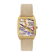 Palais Royal watch in beige perlon with gold dial - Laps