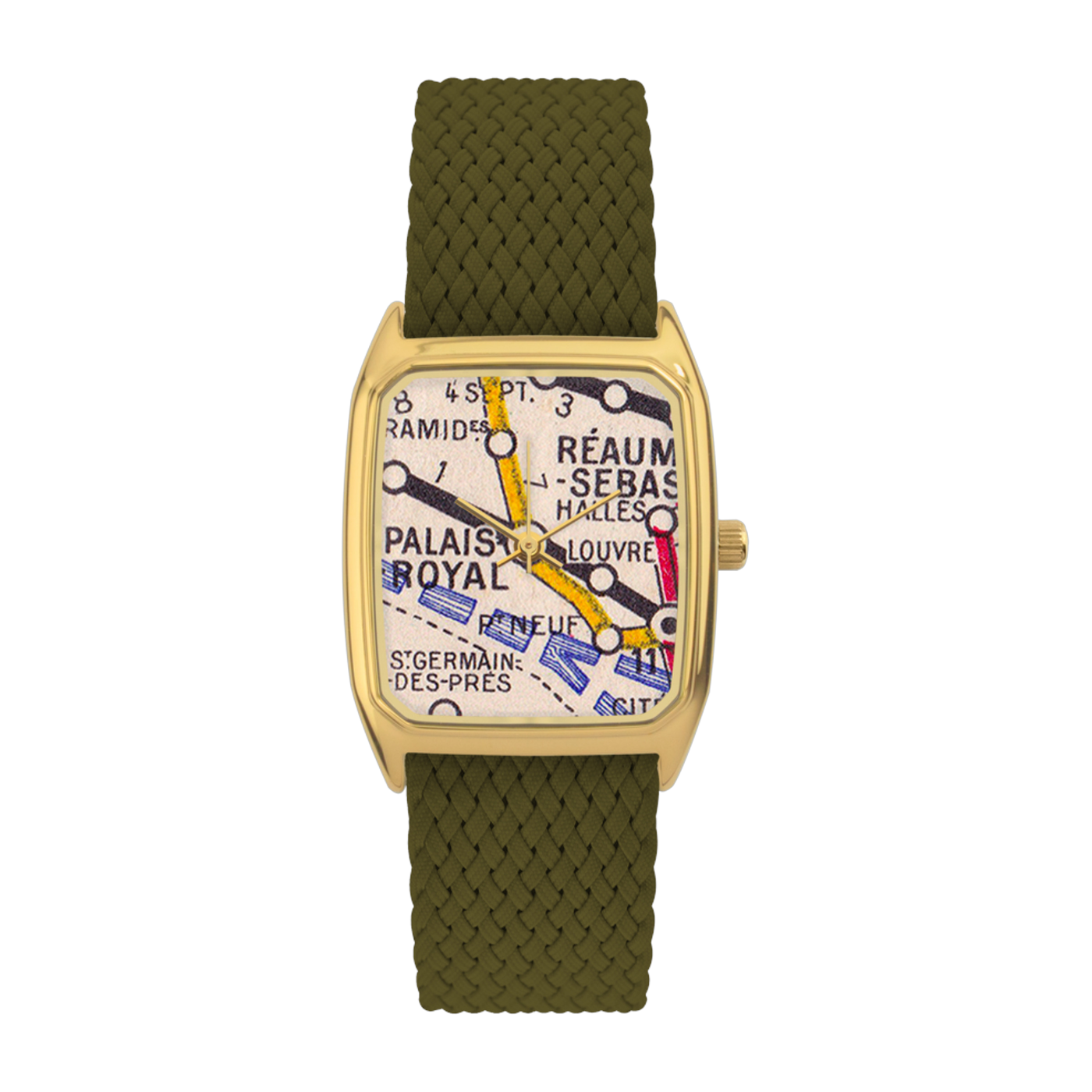 Reloj Palais Royal en perla oliva y esfera dorada - Laps