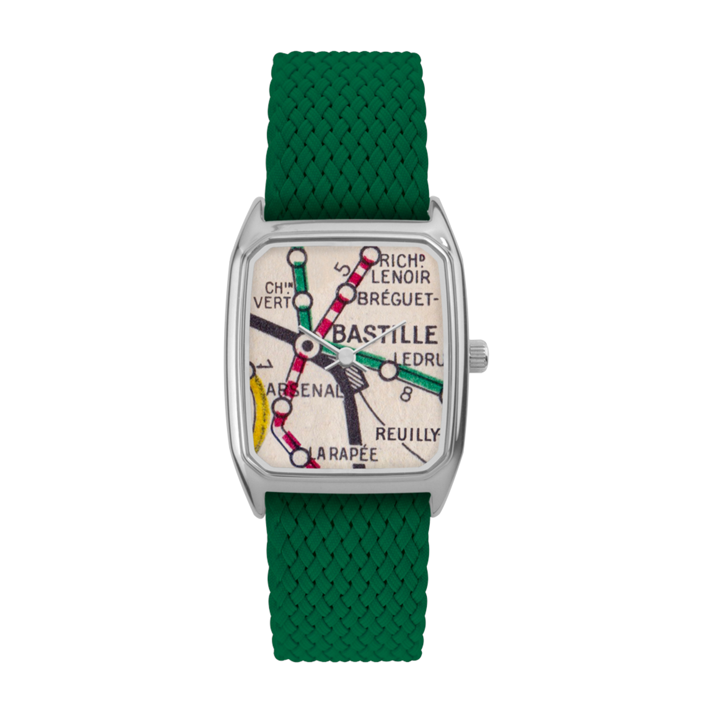 Reloj de perlón verde y esfera plateada Bastille - Laps