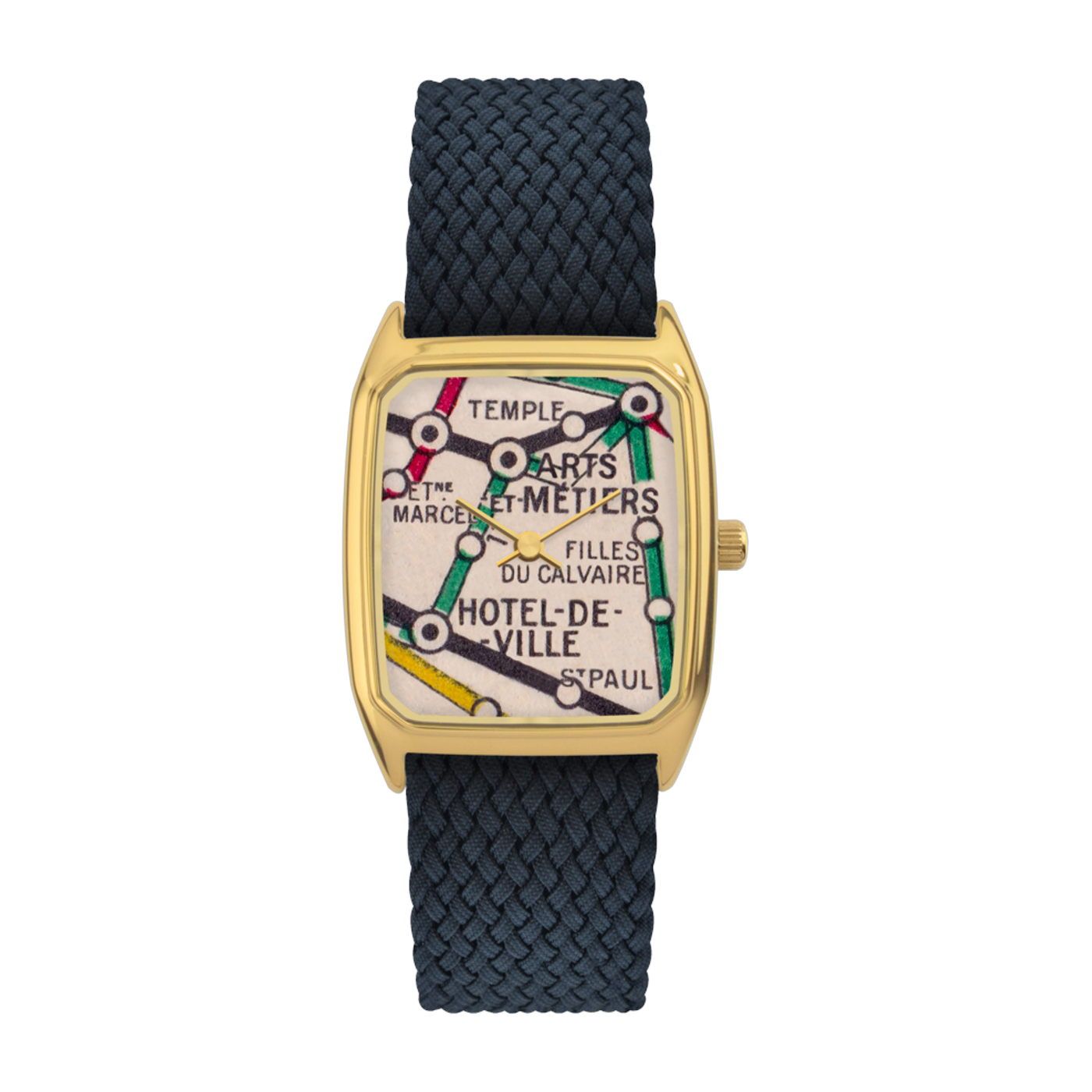 Reloj de cuentas azul noche y esfera dorada Marais - Laps