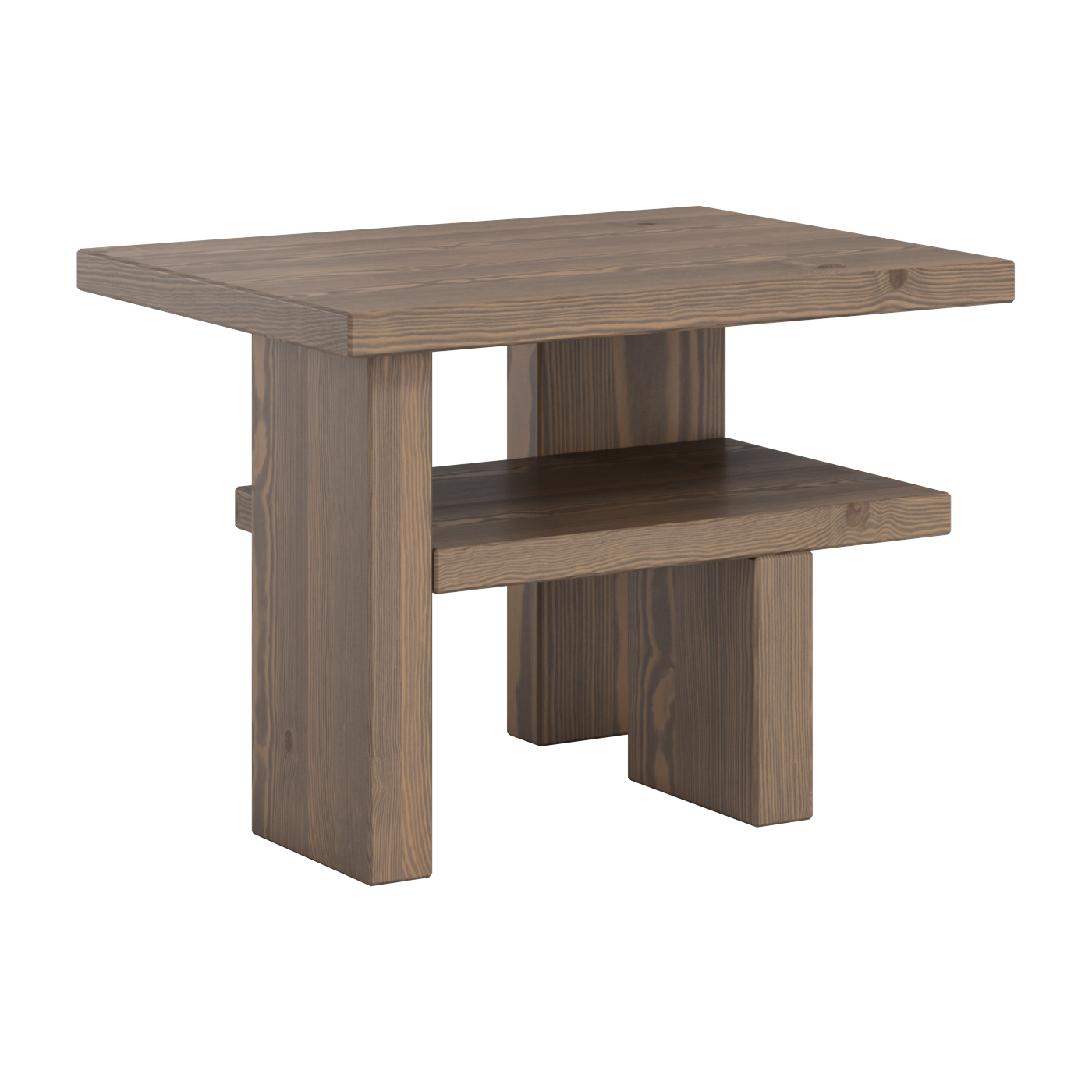 Pine side table carob brown 45x34x32cm Japan - Karup Design