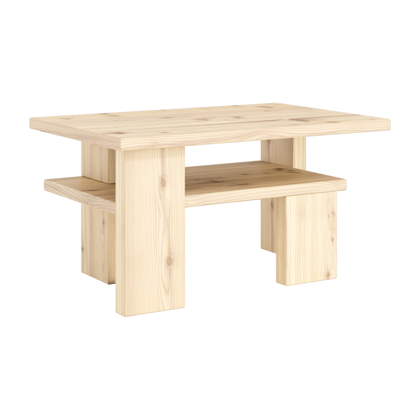 Table basse en pin naturel 68x45x36cm Japan - Karup Design