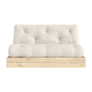 2-Sitzer-Bettsofa aus Kiefernholz und Leinenstoff 140x200cm Flip Raw -. Karup Design