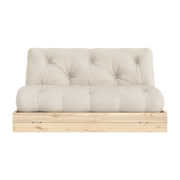 2-Sitzer-Schlafsofa aus Kiefernholz und beigem Stoff 140x200cm Flip Raw -. Karup Design