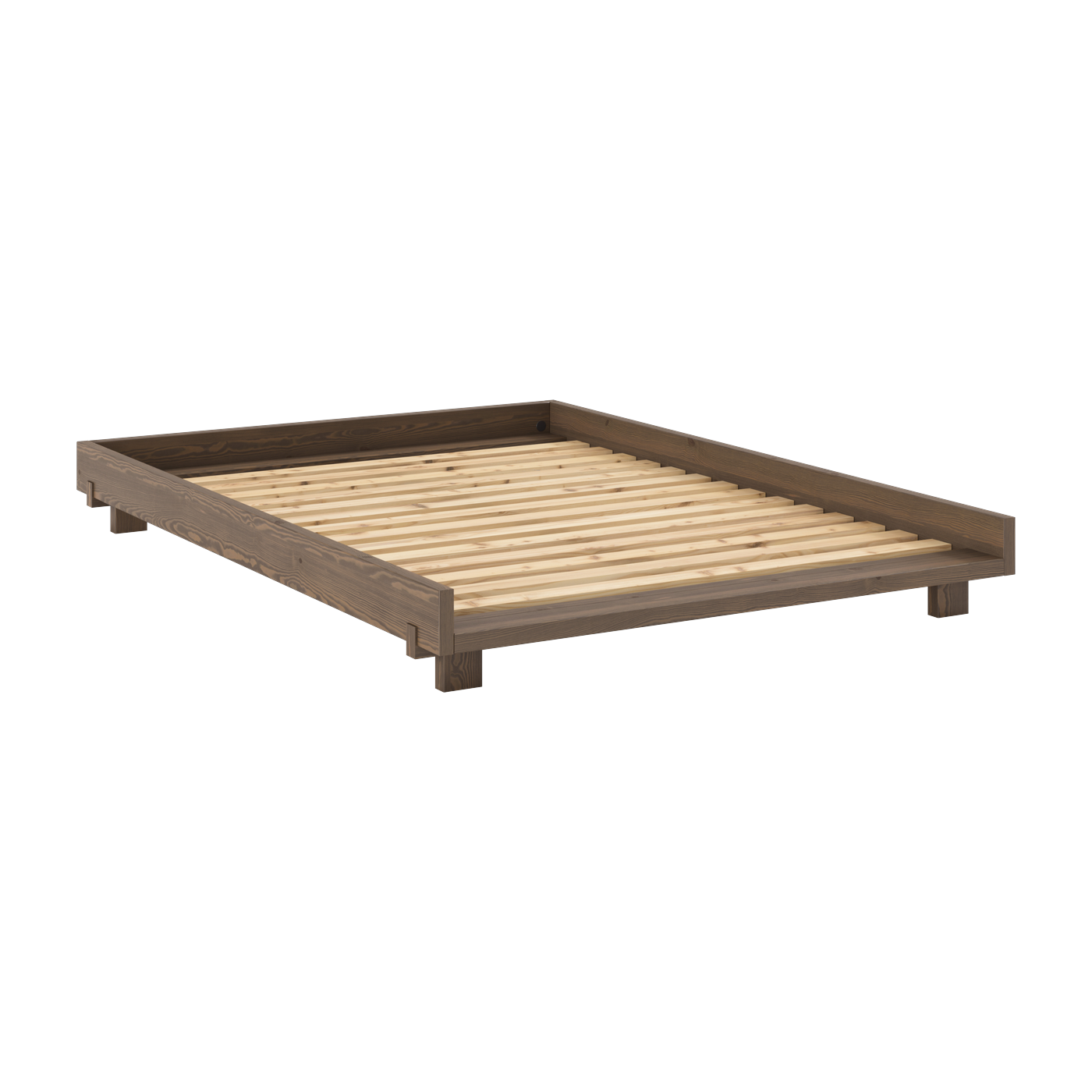 Bettgestell aus Kiefer carob brown 140x200cm Social bed - Karup Design