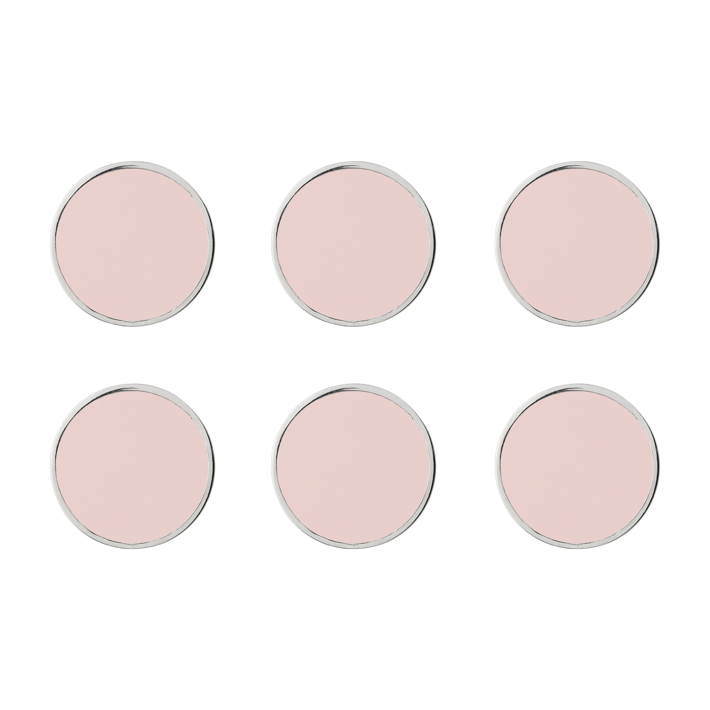 6 round blush pink magnets, 3 cm The buttons— Mustard Made