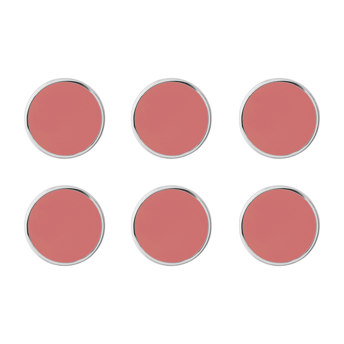 6 round pink berry magnets, 3 cm The buttons— Mustard Made