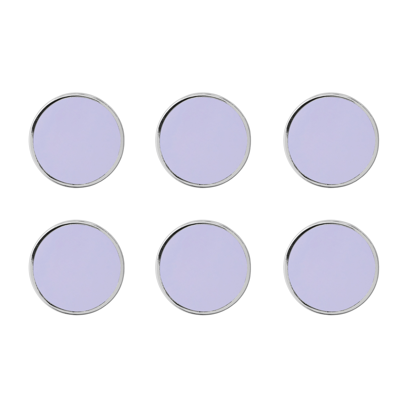 6 round lilac magnets, 3 cm The buttons— Mustard Made