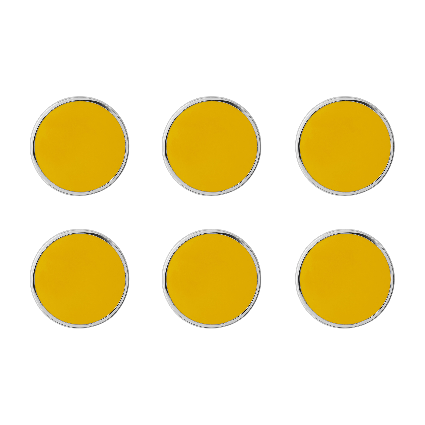 6 mustard yellow round magnets, 3 cm The buttons— Mustard Made