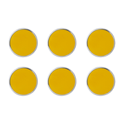6 runde senfgelbe Magnete, 3 cm The buttons – Mustard Made