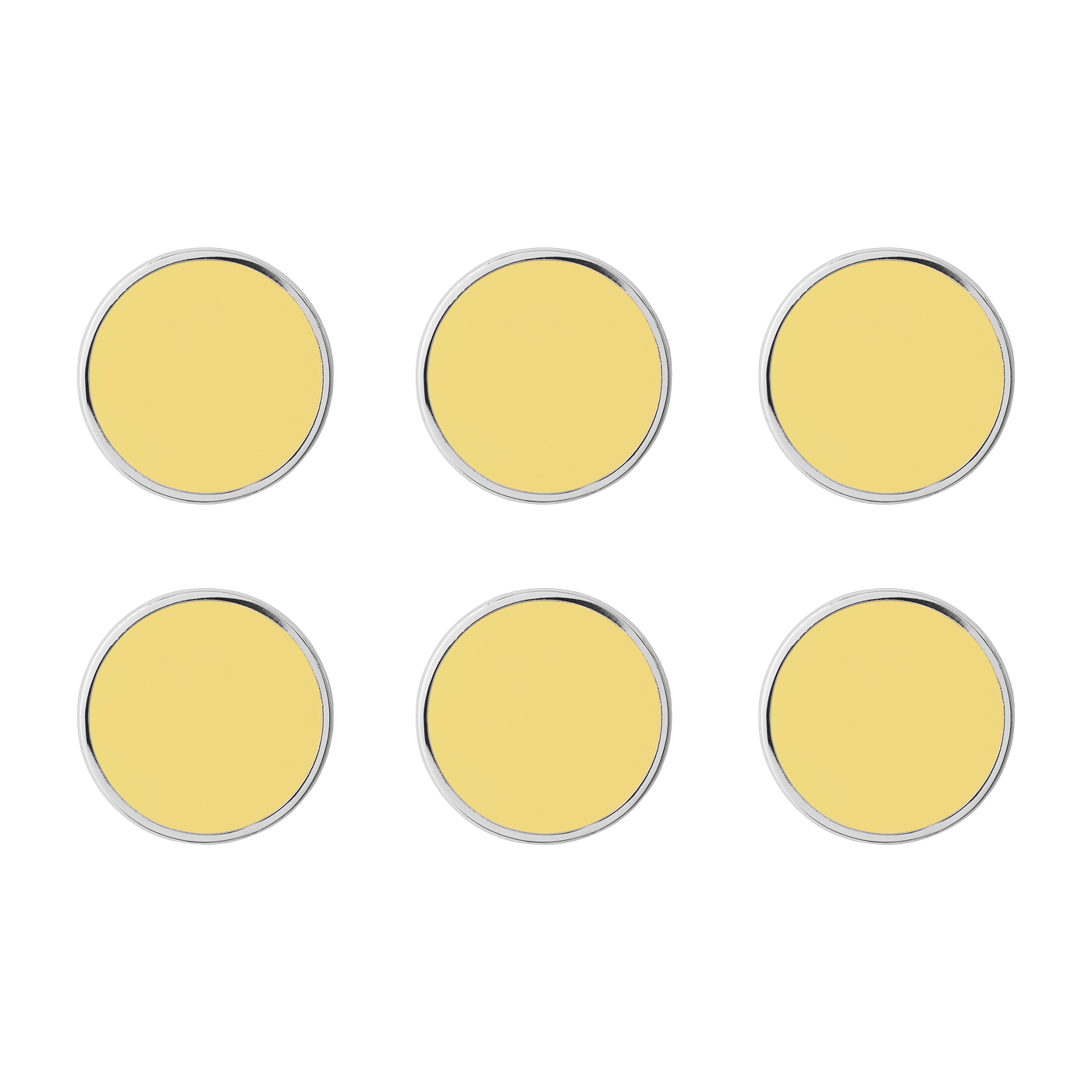 6 round butter yellow magnets, 3 cm The buttons— Mustard Made