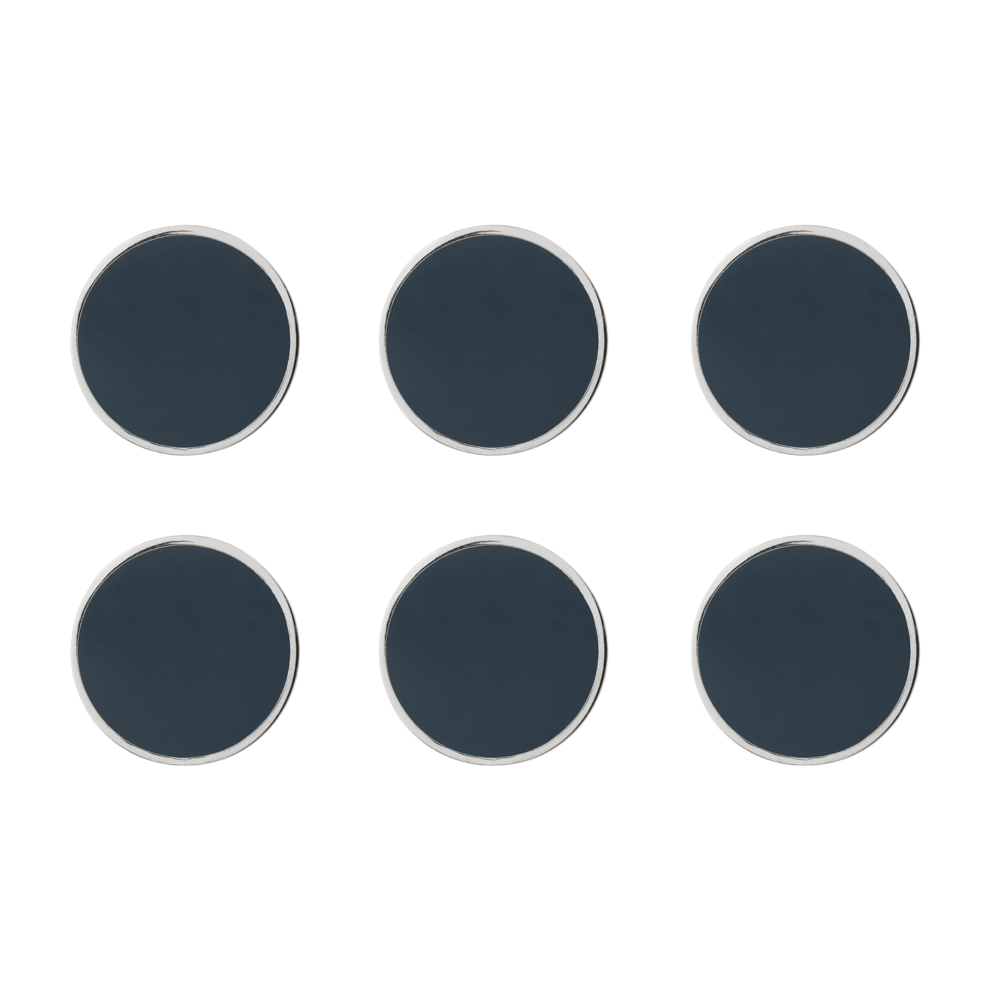 6 slate gray round magnets, 3 cm The buttons— Mustard Made