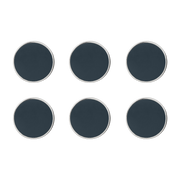 6 aimants ronds gris ardoise 3cm The buttons - Mustard Made